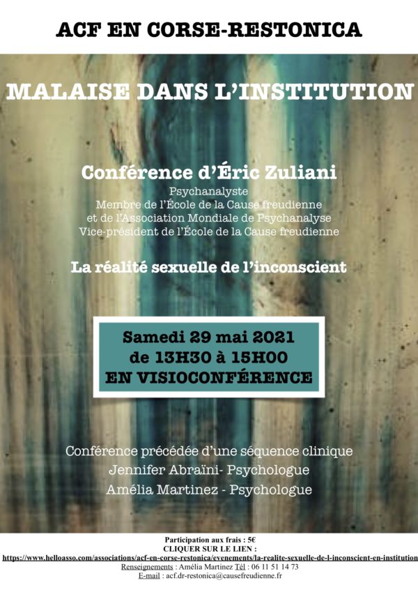 Affiche Conférence Eric Zuliani - 29 mai 2021 - Visio