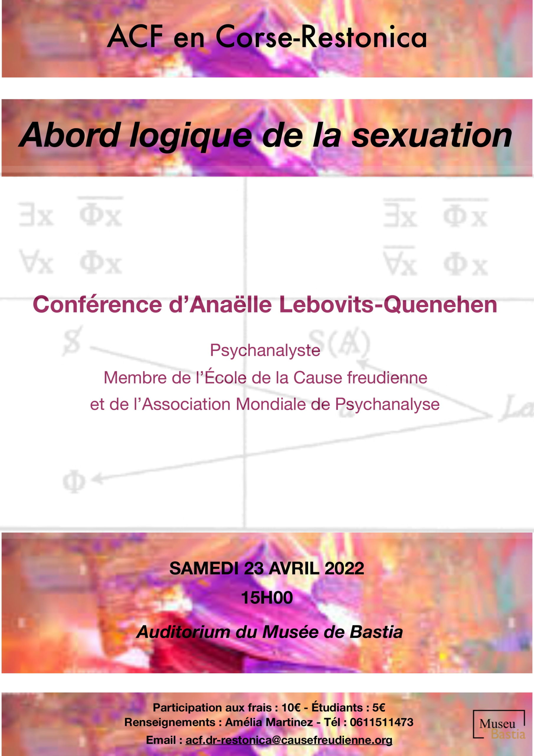 Conférence A. Lebovits-Quenehen – 23 avril 2022