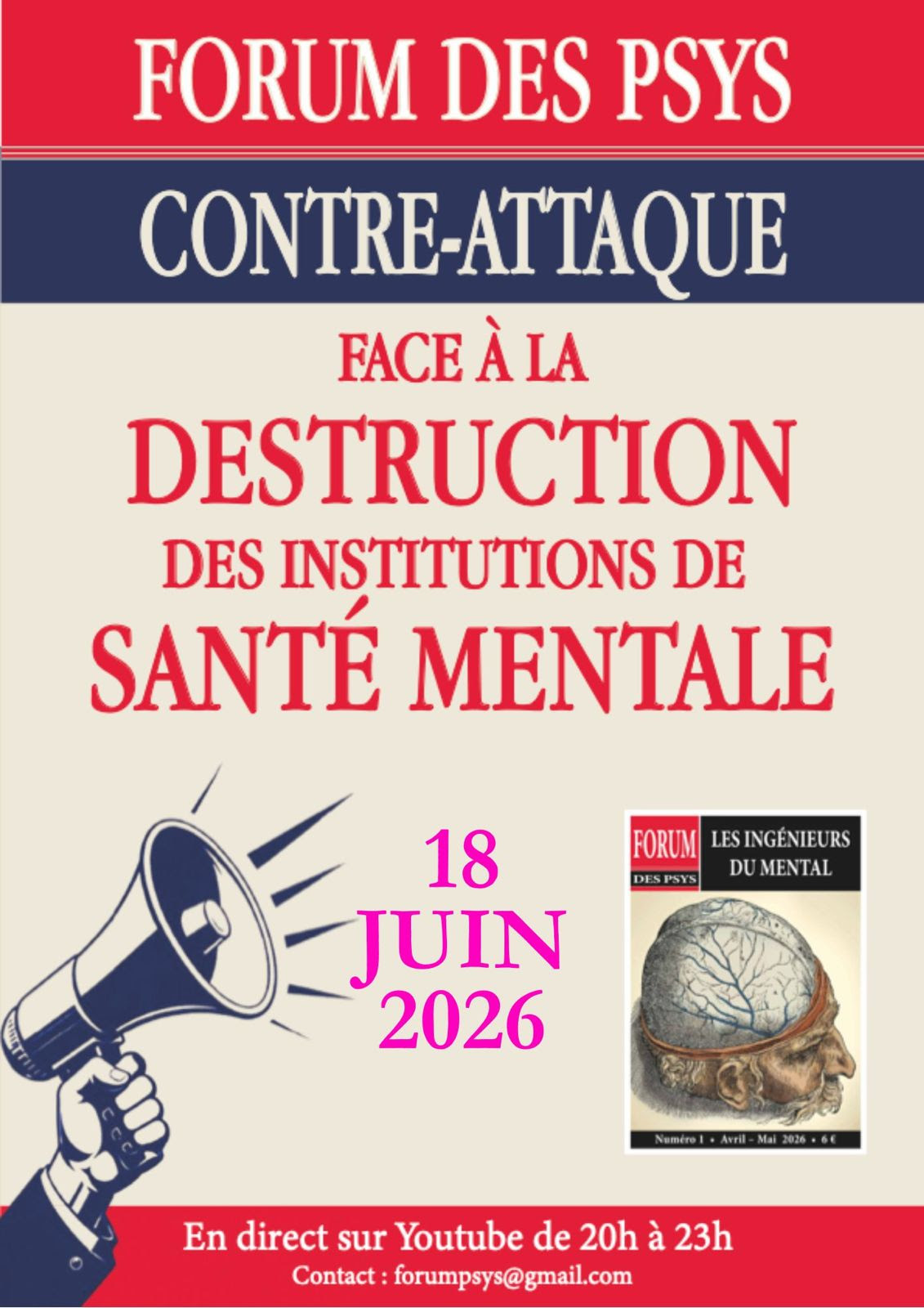 ACTION LACANIENNE – Forum des psys contre attaque – 18 juin en live sur Youtube
